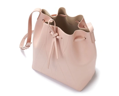 Shop Alesya Orlova Geo Bucket Bag Nude In Pink
