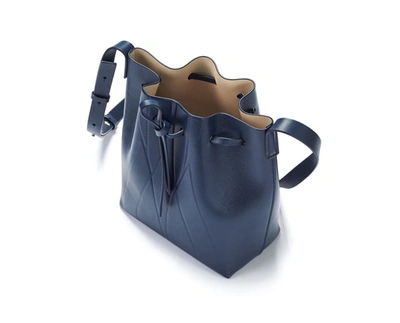 Shop Alesya Orlova Geo Bucket Bag Mini Blue