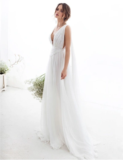 Shop Manurí Carolina In Love Gown In White
