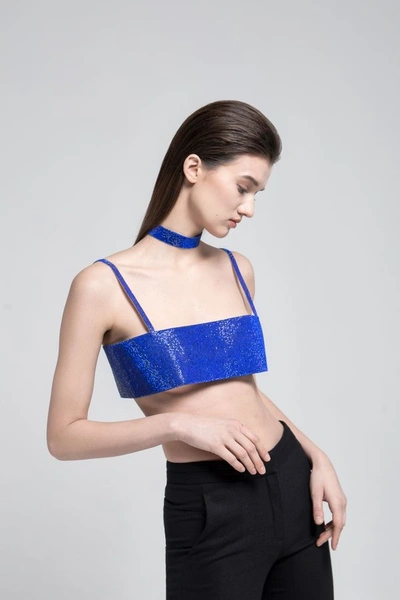 Shop Nué Charlotte Top Cobalt Blue