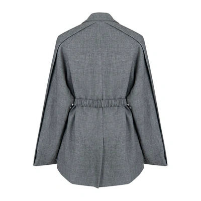 Shop Viktoria Chan Arya Box Jacket In Grey