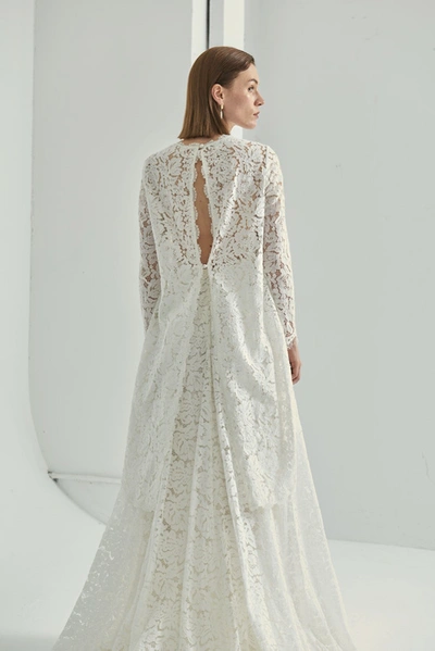 Shop Viktoria Chan Charlotte Lace Wedding Gown In White