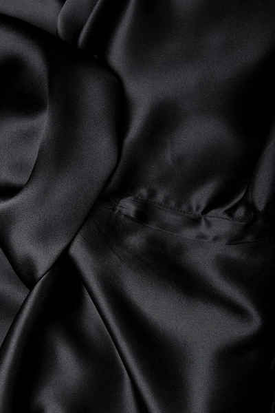 Shop Aureliana Silk Satin Flared Pants In Black