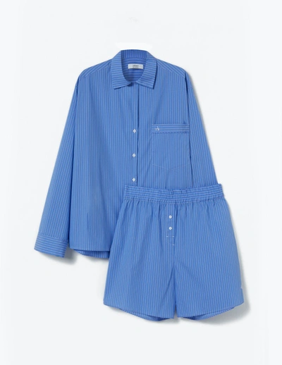 Shop A-line Zen Blue Stripes Pyjama Set In Zen-blue-stripes