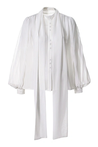 Shop Aggi Blouse Linda Muslin White