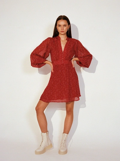 Shop Jenesequa Moscou Silk Dress In Red