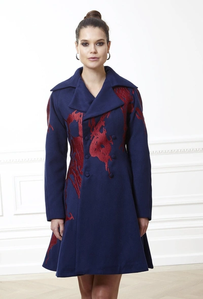 Shop Nadya Shah Liv Frock Coat / Dress In Blue