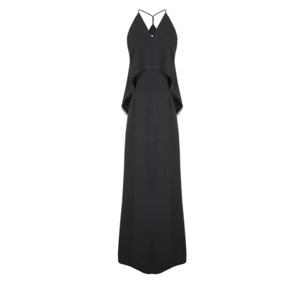 Shop Viktoria Chan Thea Long Gown In Black