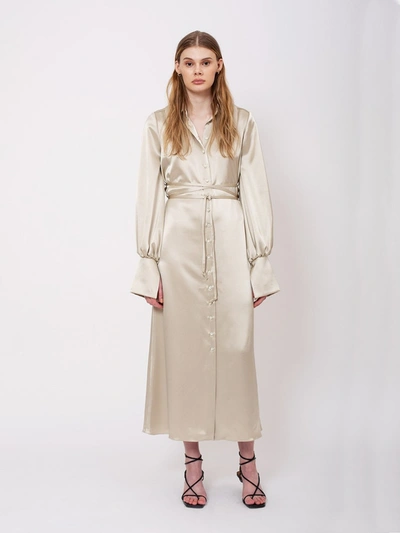 Shop Aéryne Natalie Dress - Light Fawn In Beige