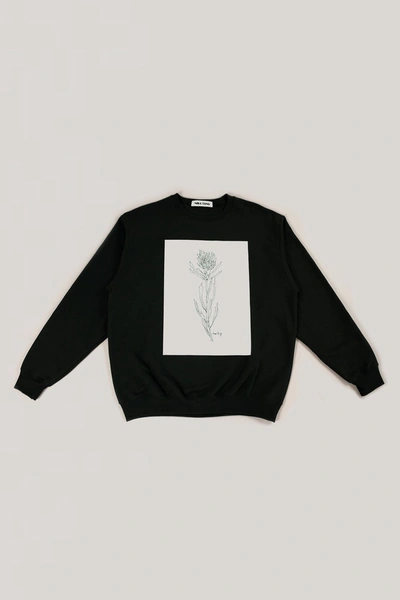 Shop Nika Tang Flower Sweatshirt In Black