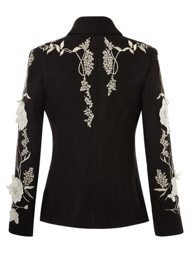 Shop Nadya Shah Victorian Detail Jacket In Black
