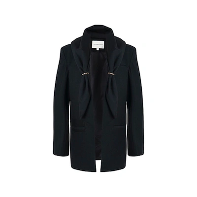 Shop Viktoria Chan Sandy Blazer With Scarf – Black