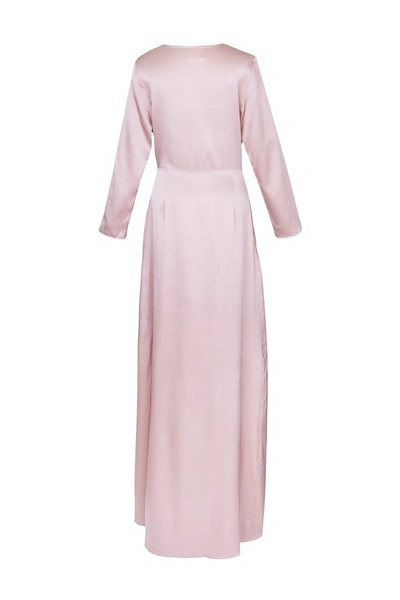 Shop Viktoria Chan Lova Classic Gown, Knot Front In Pink