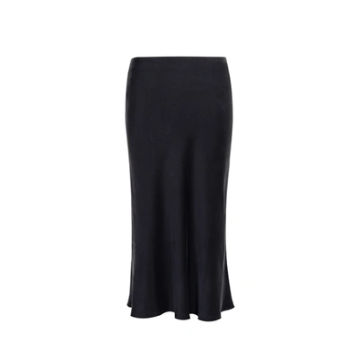 Shop Jenesequa Rita Silk Skirt In Black
