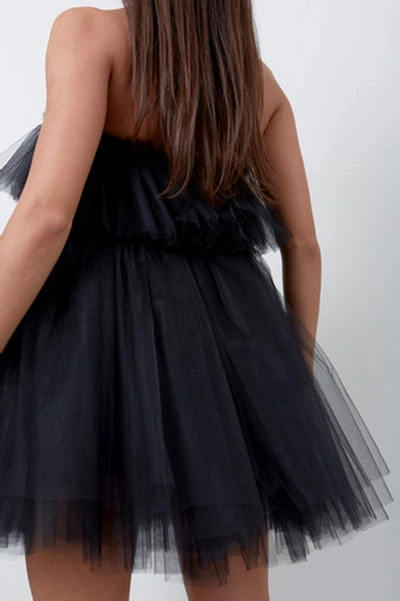 Shop Belfiori Couture Mini Tulle Dress In Black