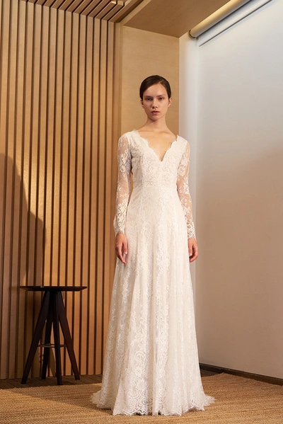 Shop Viktoria Chan Lina Wedding Gown In White