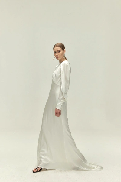 Shop Viktoria Chan Leia Wedding Gown In White