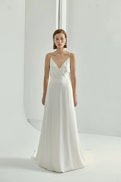 Shop Viktoria Chan Alice Wedding Gown In White