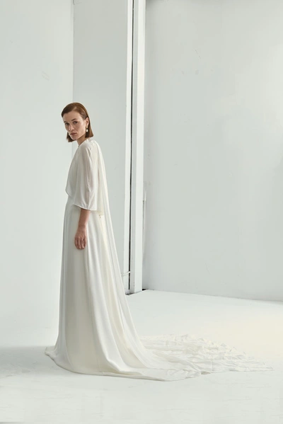 Shop Viktoria Chan Alice Wedding Gown In White