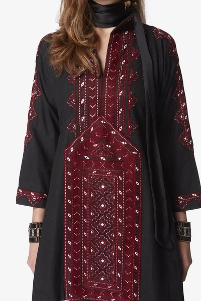Shop Nadya Shah Tribal Ethnic Dress In Black