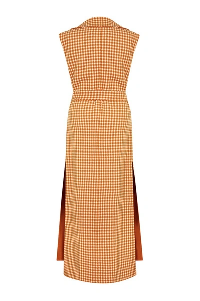 Shop Alicia Audrey The Vest Orange Check