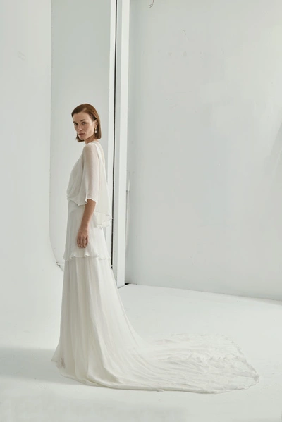 Shop Viktoria Chan Iris Wedding Gown In White