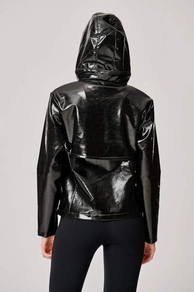 Shop Sàpopa Dalia Eco-leather Jacket In Black