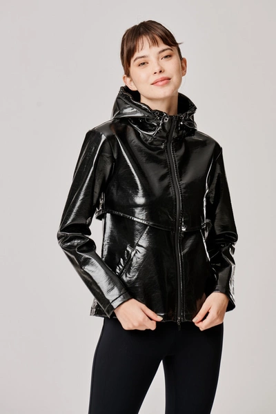 Shop Sàpopa Dalia Eco-leather Jacket In Black