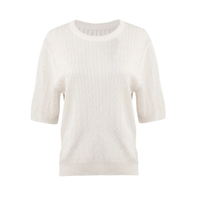 Shop Viktoria Chan Bea Cable Knit Top In White