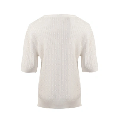 Shop Viktoria Chan Bea Cable Knit Top In White