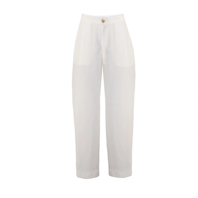 Shop Viktoria Chan Alba Trousers – White