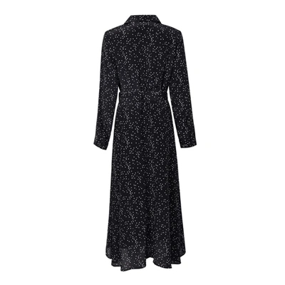 Shop Jenesequa Bastia Dots Silk Dress In Black