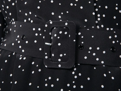 Shop Jenesequa Bastia Dots Silk Dress In Black
