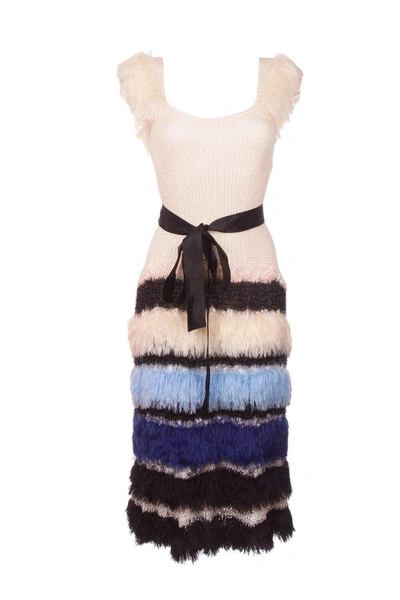 Shop Andreeva Sundown Handmade Multicolor Knit Dress