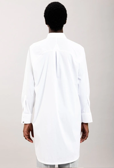 Shop A-line Raglan Sleeves Essential Long Shirt In White