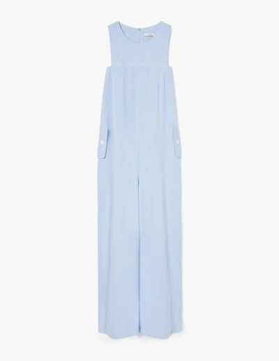 Shop A-line Architectural Cut Jumpsuit In Salty-blue