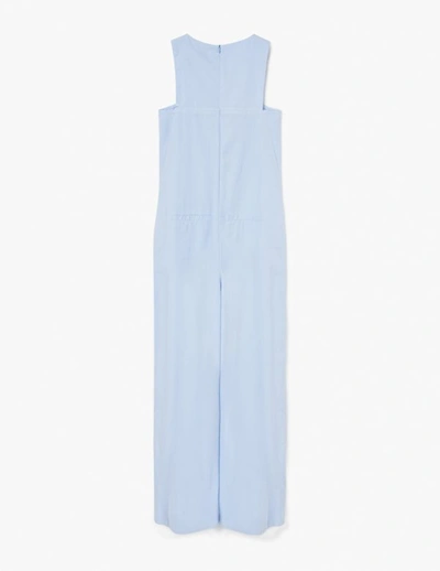 Shop A-line Architectural Cut Jumpsuit In Salty-blue