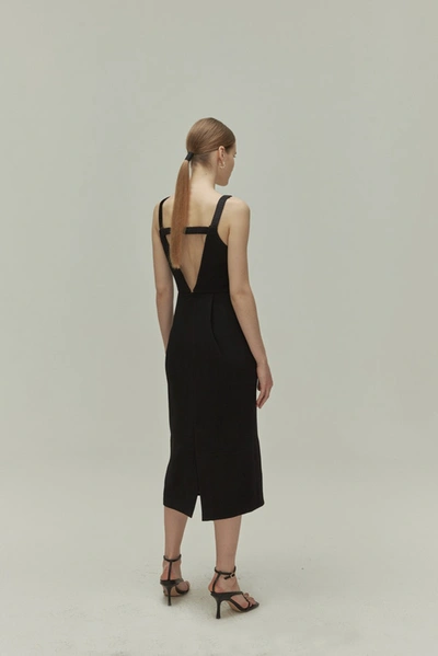 Shop Viktoria Chan Gemma Strap Dress In Black