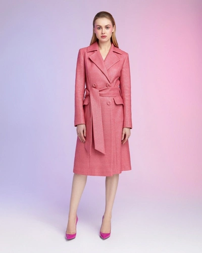 Shop Dafna May Trench Coat In Pink