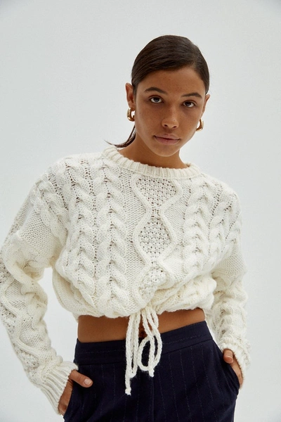 Shop Musier Paris Sweater Vivian In White