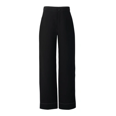 Shop Viktoria Chan Viola Trousers With Side Lines In Black