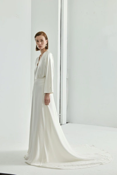 Shop Viktoria Chan Felicia Wedding Gown In White