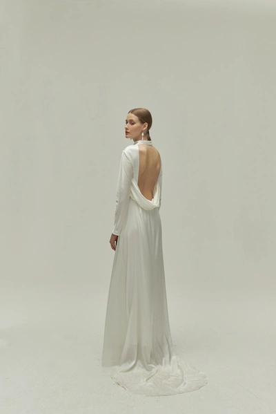 Shop Viktoria Chan Ivy Wedding Dress In White