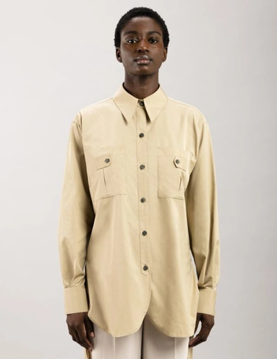 Shop A-line Jungle Look Overshirt In Vintage-moss