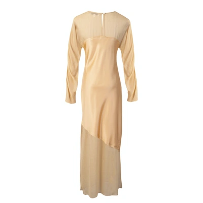 Shop Viktoria Chan Milly Silk Pathed Dress – Yellow