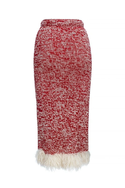 Shop Andreeva Red Handmade Knit Dress