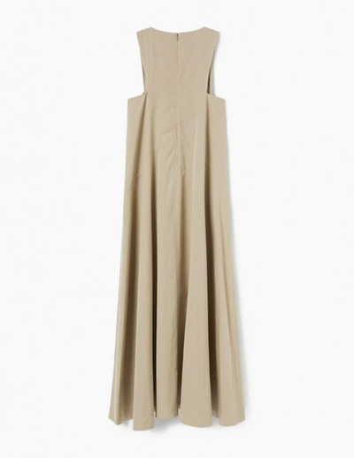 Shop A-line Long Dress With Contrast Hem In Seashell
