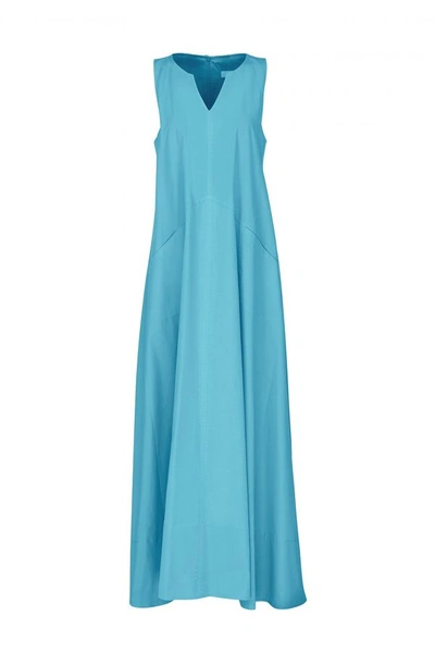 Shop A-line Long Dress With Contrast Hem In Seashell