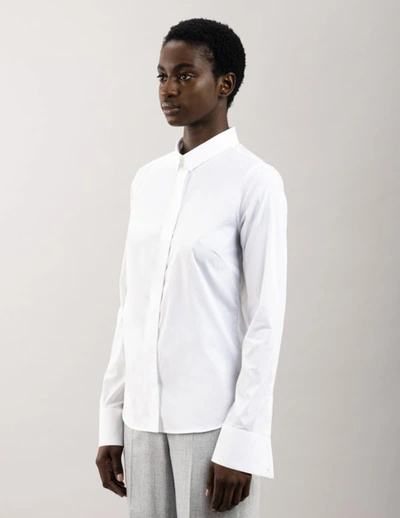 Shop A-line Al-02 Essential Fitted Shirt In White