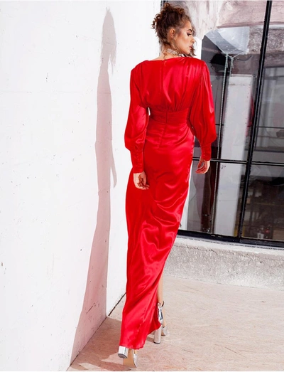 Shop Manurí Ruby In Red Gown
